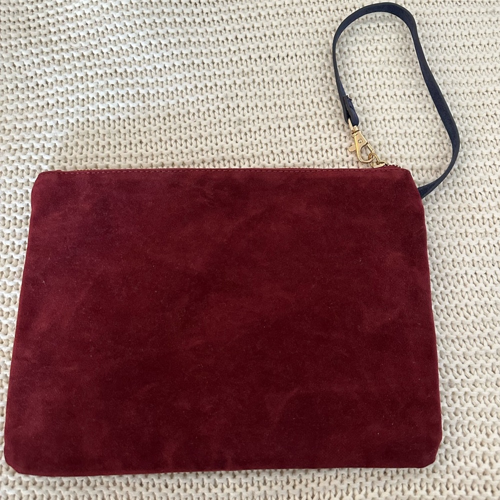 Wrislet Purse Burgundy Blue